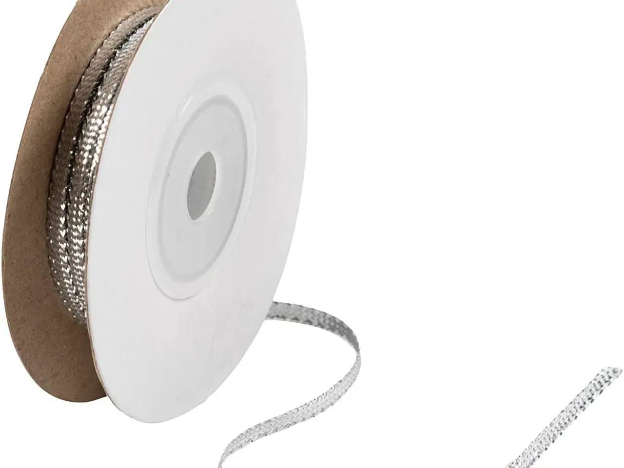 Billede 1 - Sølv Metalbånd 3,5 mm x 20 m - Elegant Dekoration