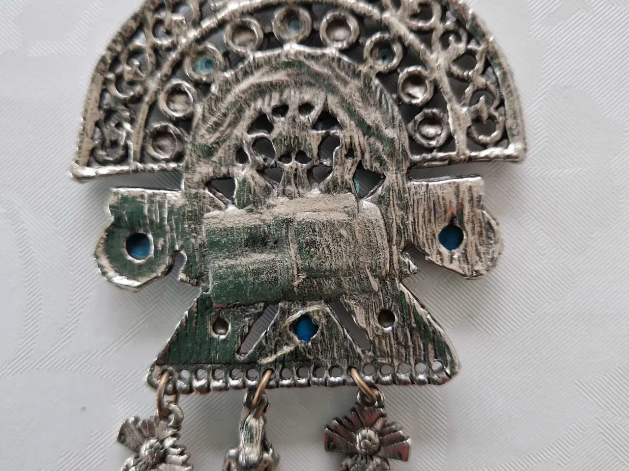 Billede 2 - Sydamerikansk vedhæng med turkis 