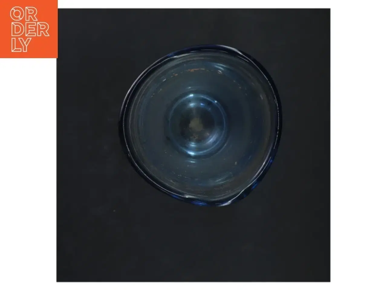 Billede 3 - Blå glasvase (str. 25,5x12 cm)