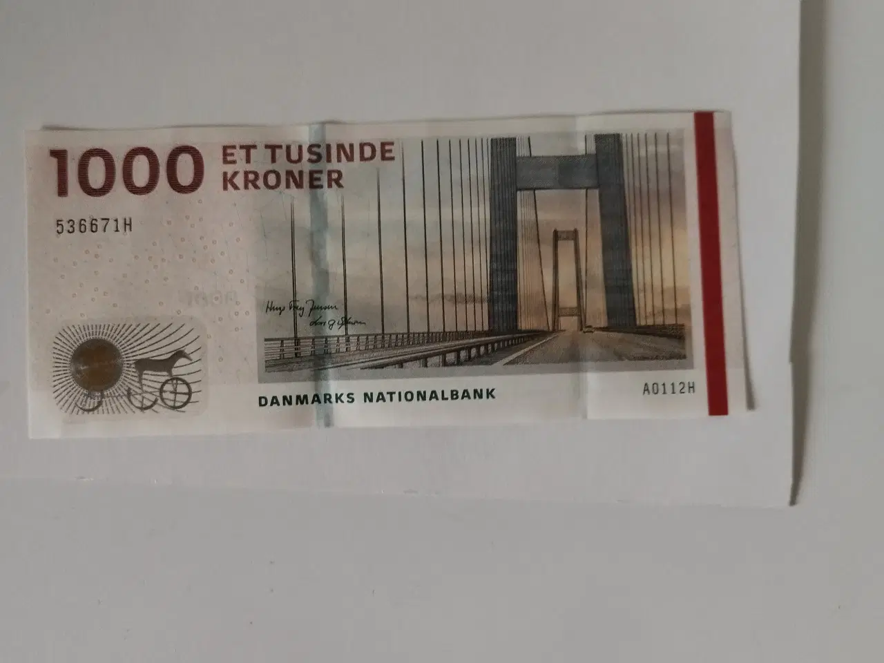Billede 2 - 1000 Kroner fra 2011. Bankfrisk