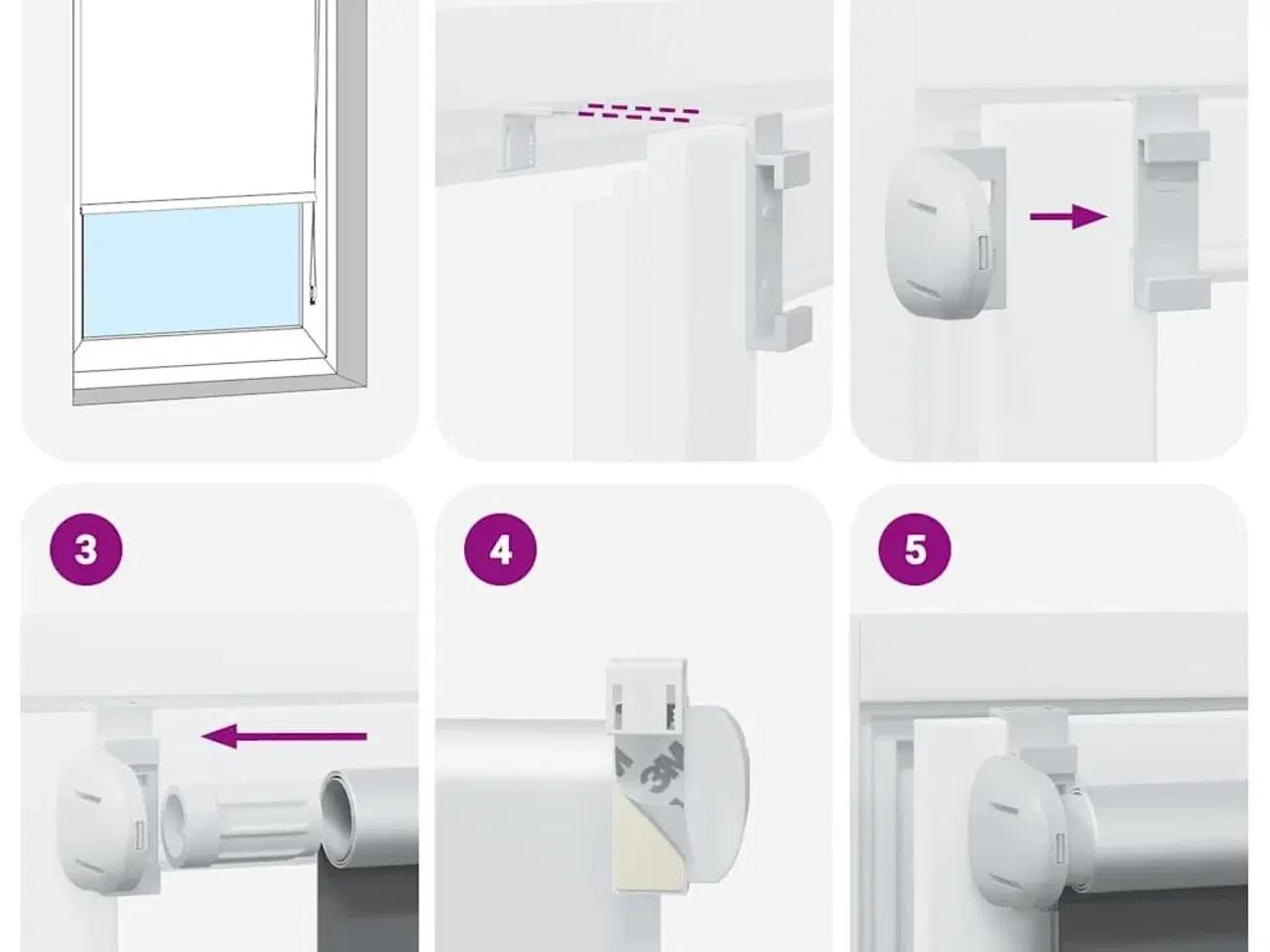 Billede 6 - Rullegardin mørklægning 115x150 cm stofbredde 110,7cm polyester