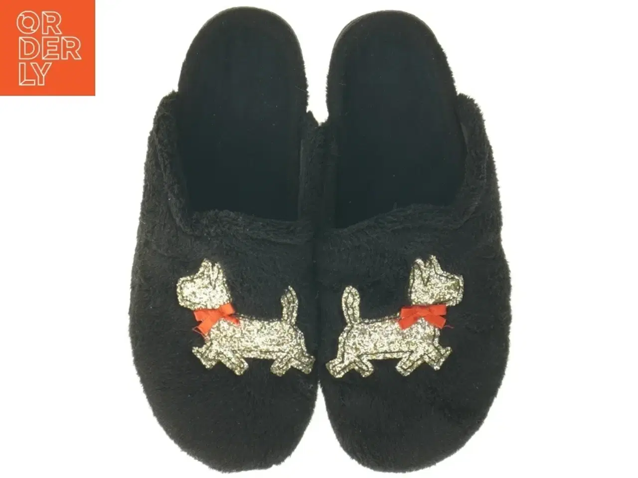 Billede 2 - Sorte hjemmesko med hundemotiv (str. 38)