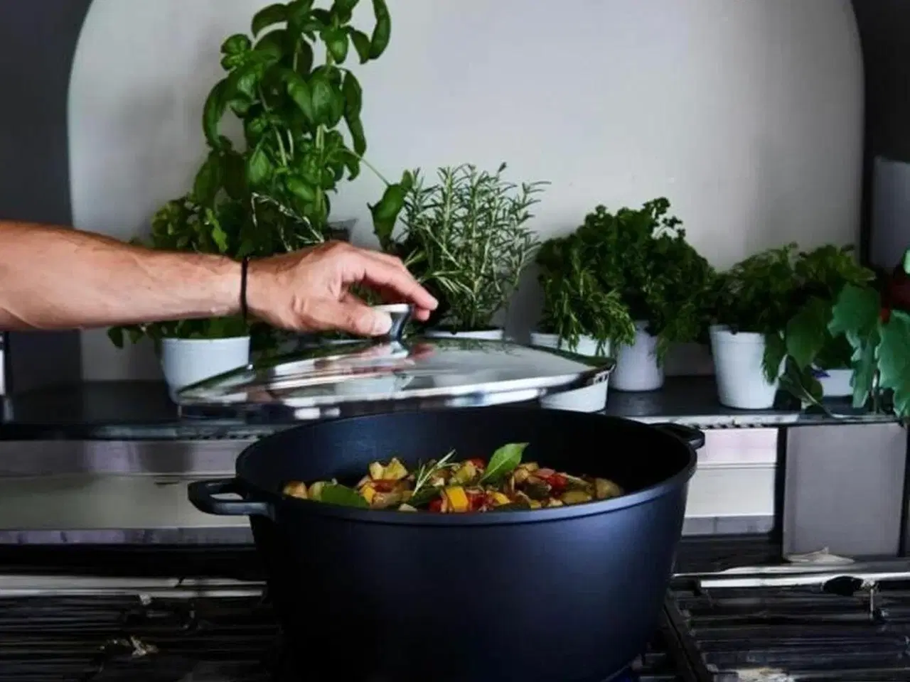 Billede 3 - Stegegryde Baumalu med glaslåg - sort, Ø 32 cm, 10 l