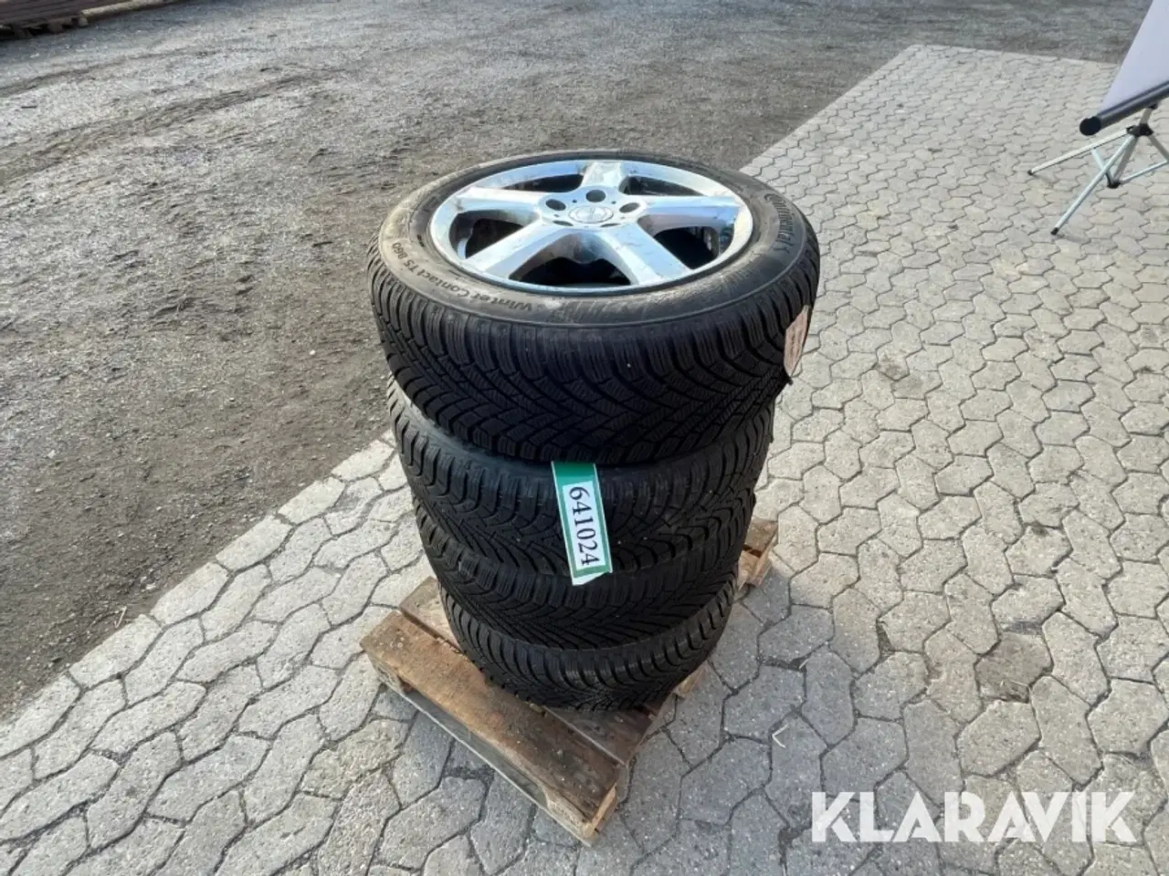 Billede 2 - Alufælge med dæk Continental/Goodyear 205/55-16