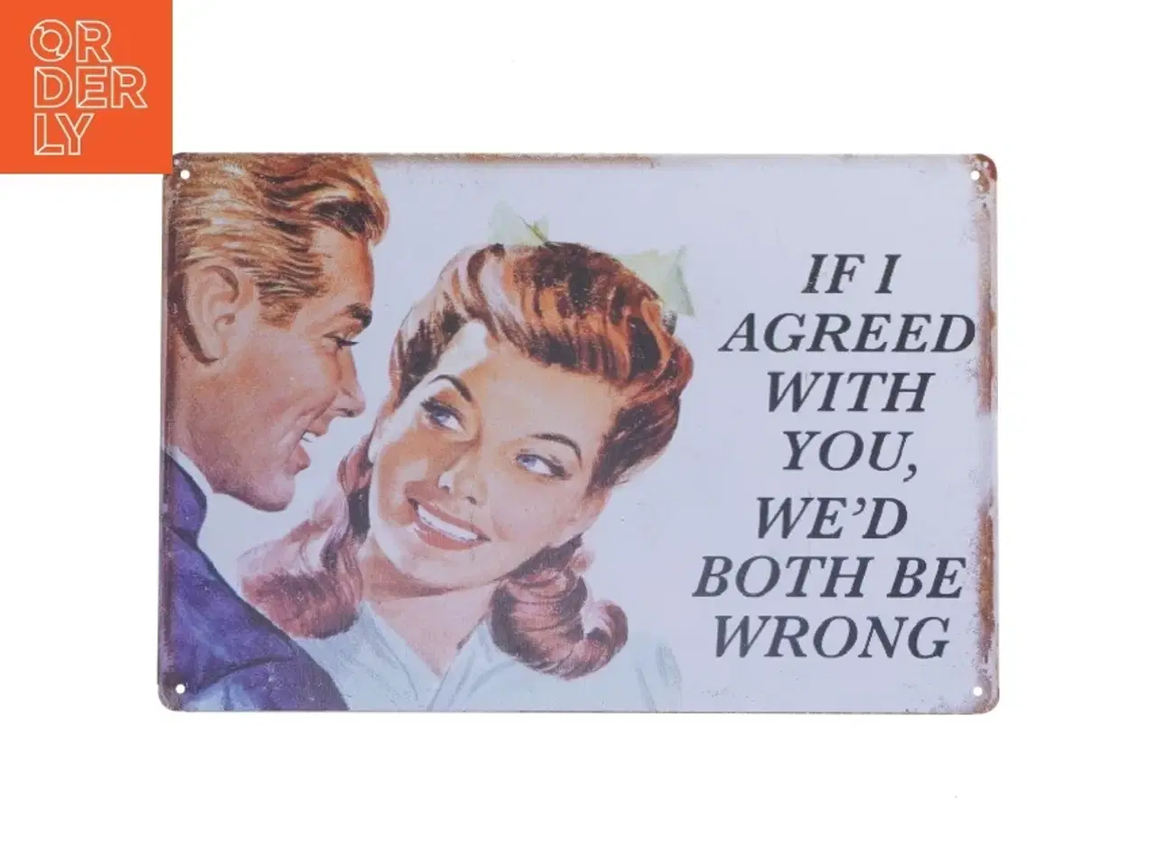 Billede 1 - Vintage metalskilt (str. 30x20 cm)