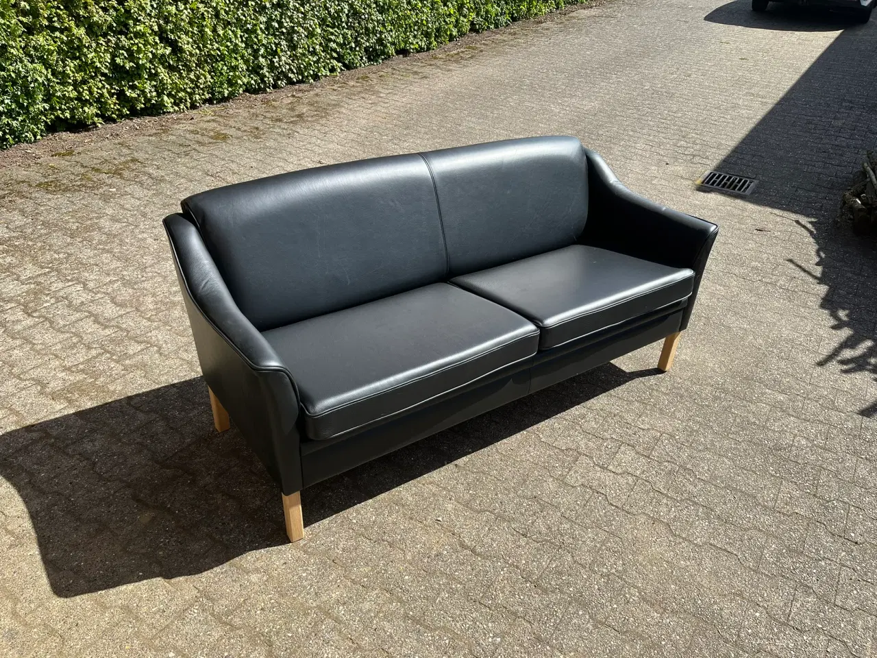Billede 1 - 3 pers. læder sofa
