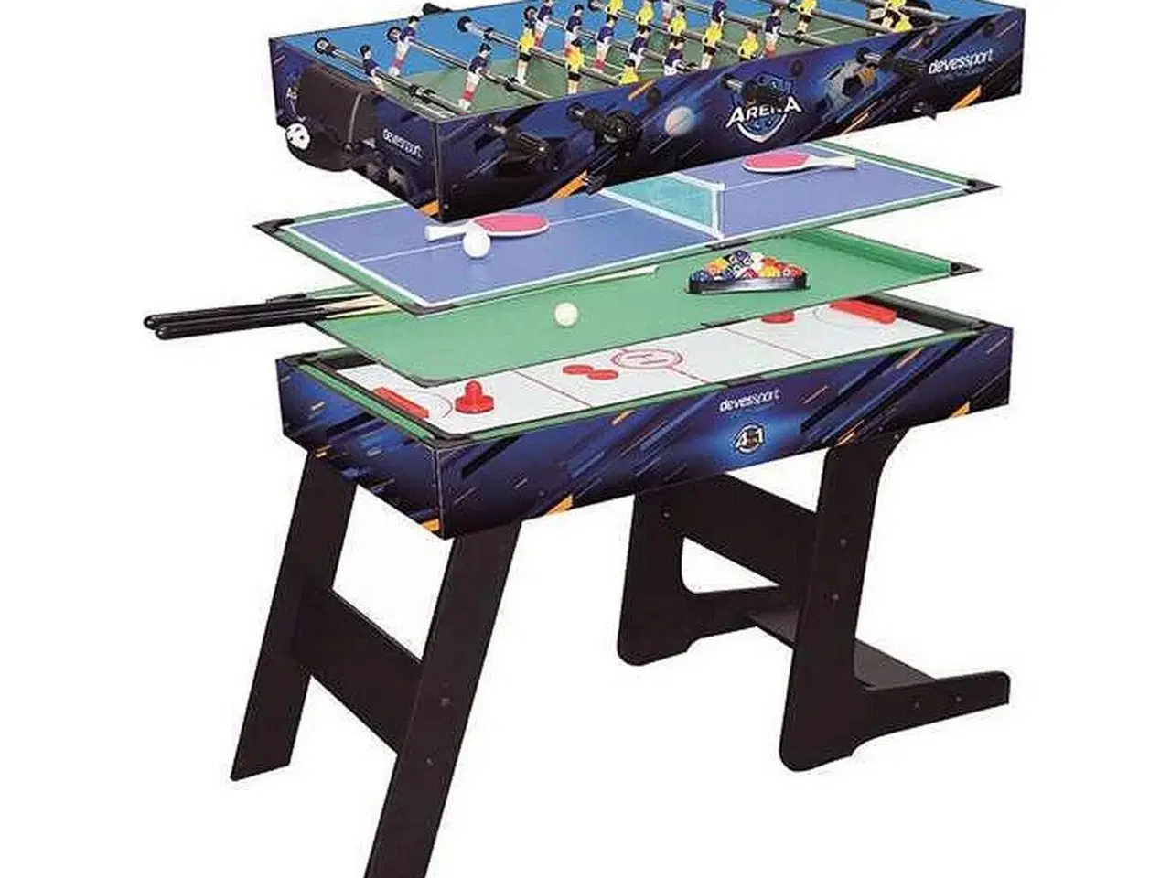 Billede 4 - Spillebord 4-i-1 foldbart - træ MDF, 115,5 × 63 × 16,8 cm