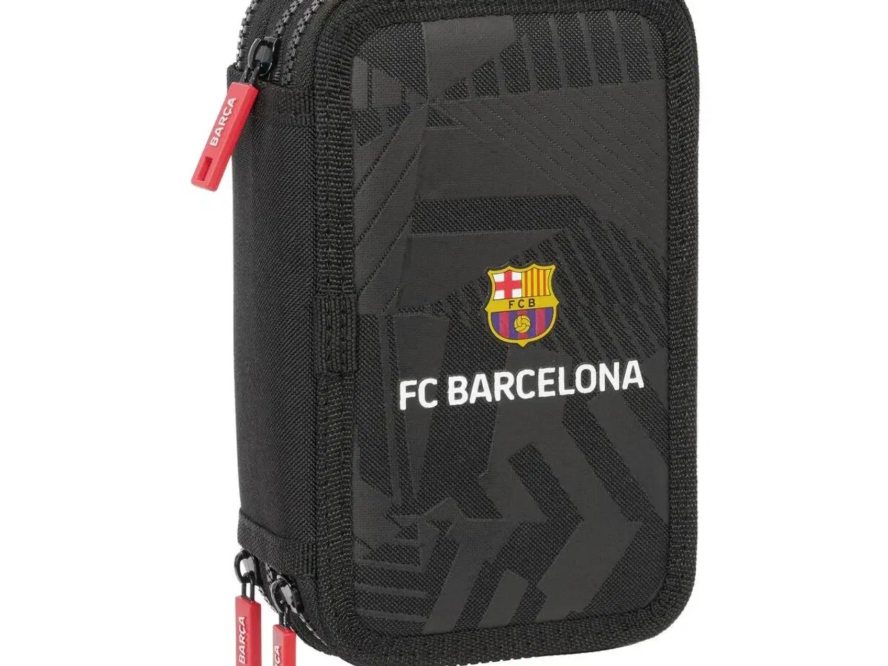 Billede 1 - Tredobbelt Penalhus F.C. Barcelona Black Sort 12,5 x 19,5 x 5,5 cm 37 Dele