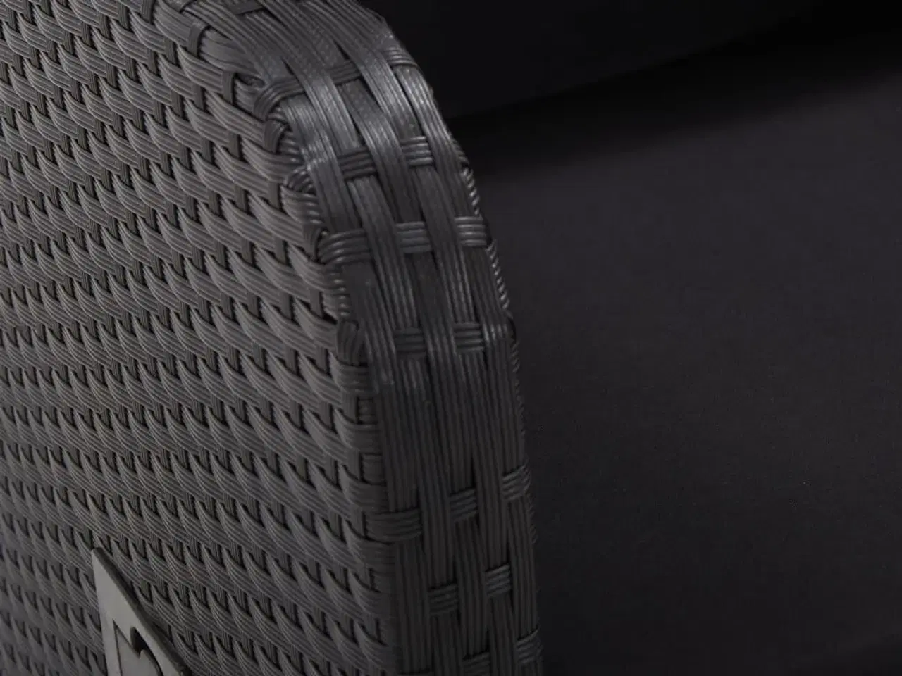 Billede 2 - Bistrosæt 3 dele med hynder polyrattan sort