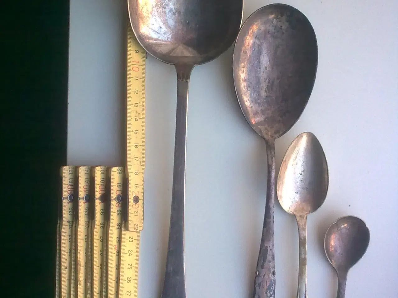 Billede 1 - KÆMPE sølvplet Kartoffel suppe ske SJOV