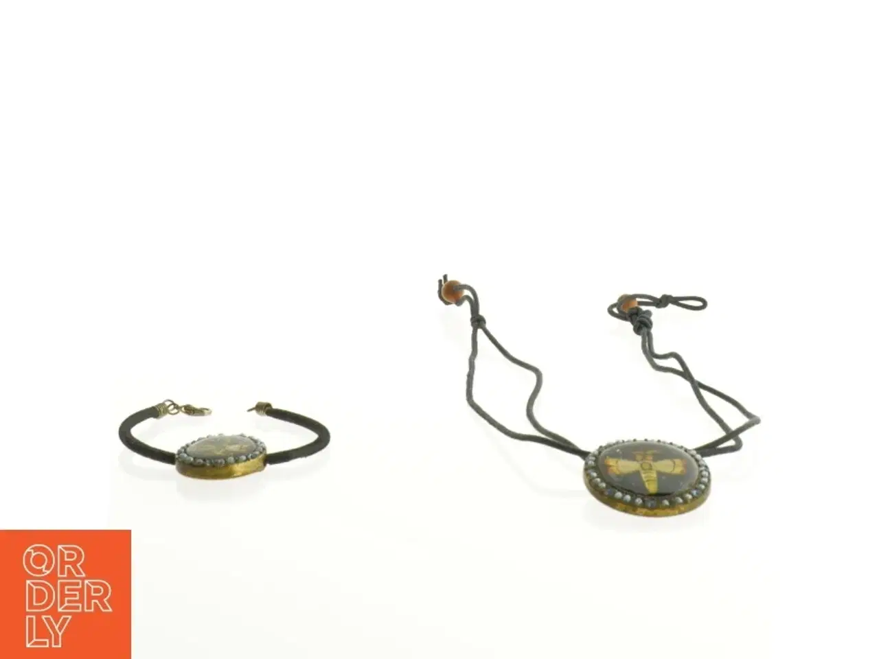 Billede 2 - Smykkesæt med guldsmede (armbånd og halskæde)