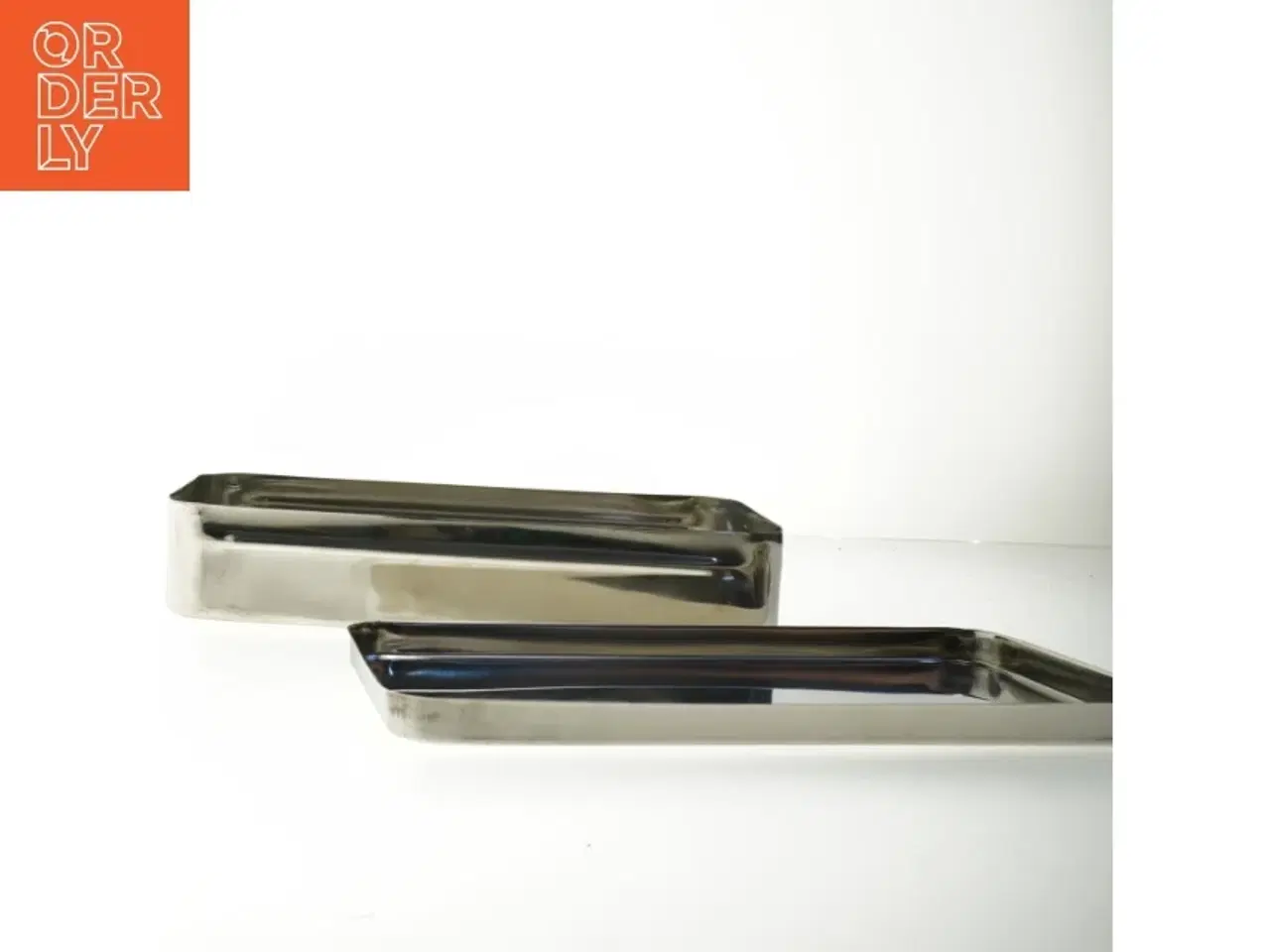 Billede 3 - Stål opbevaringskasse med låg (str. 32x15 cm) Låget binder