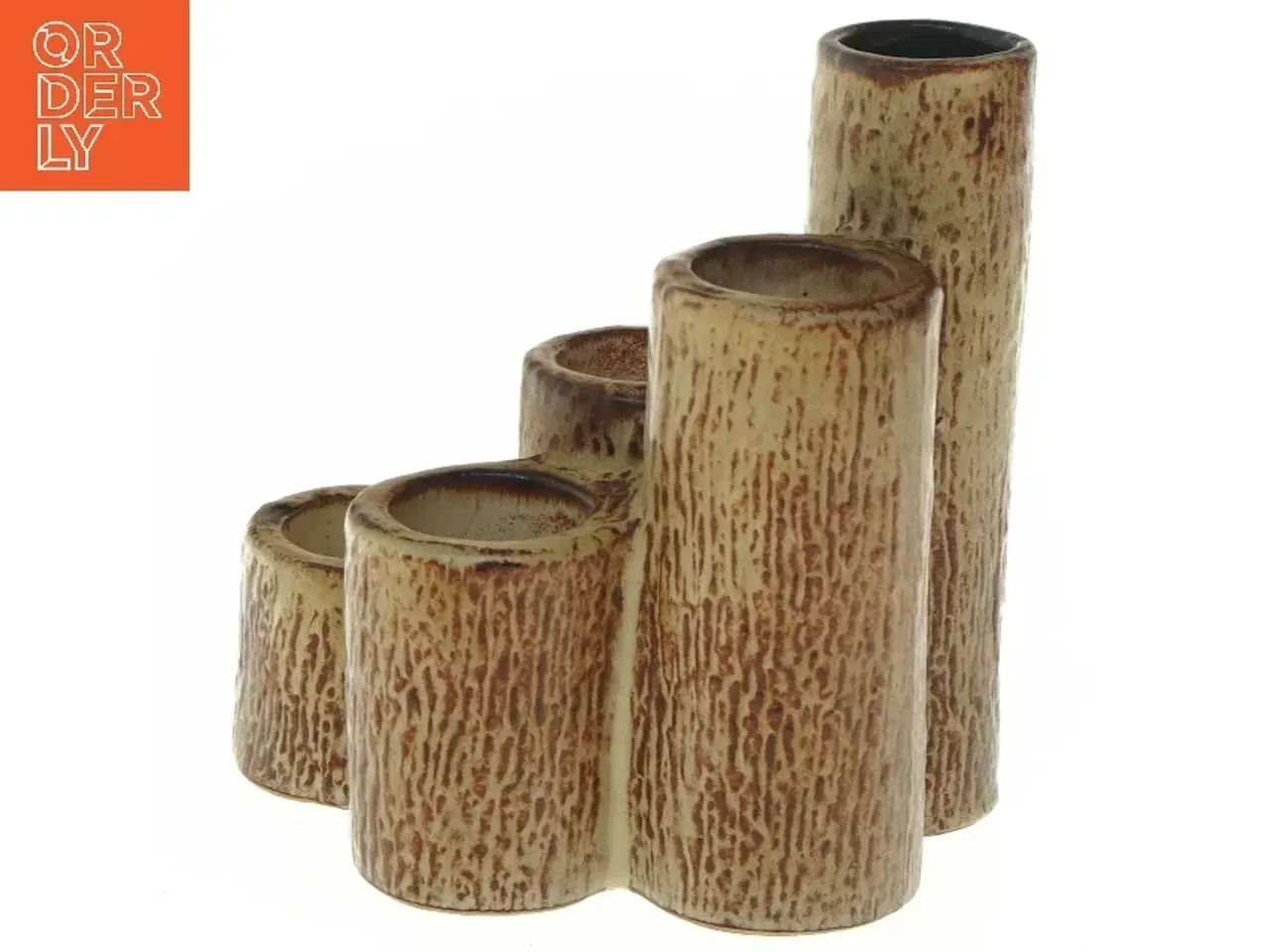 Billede 3 - lysestage/vase i keramik (str. 17x17x12 cm)