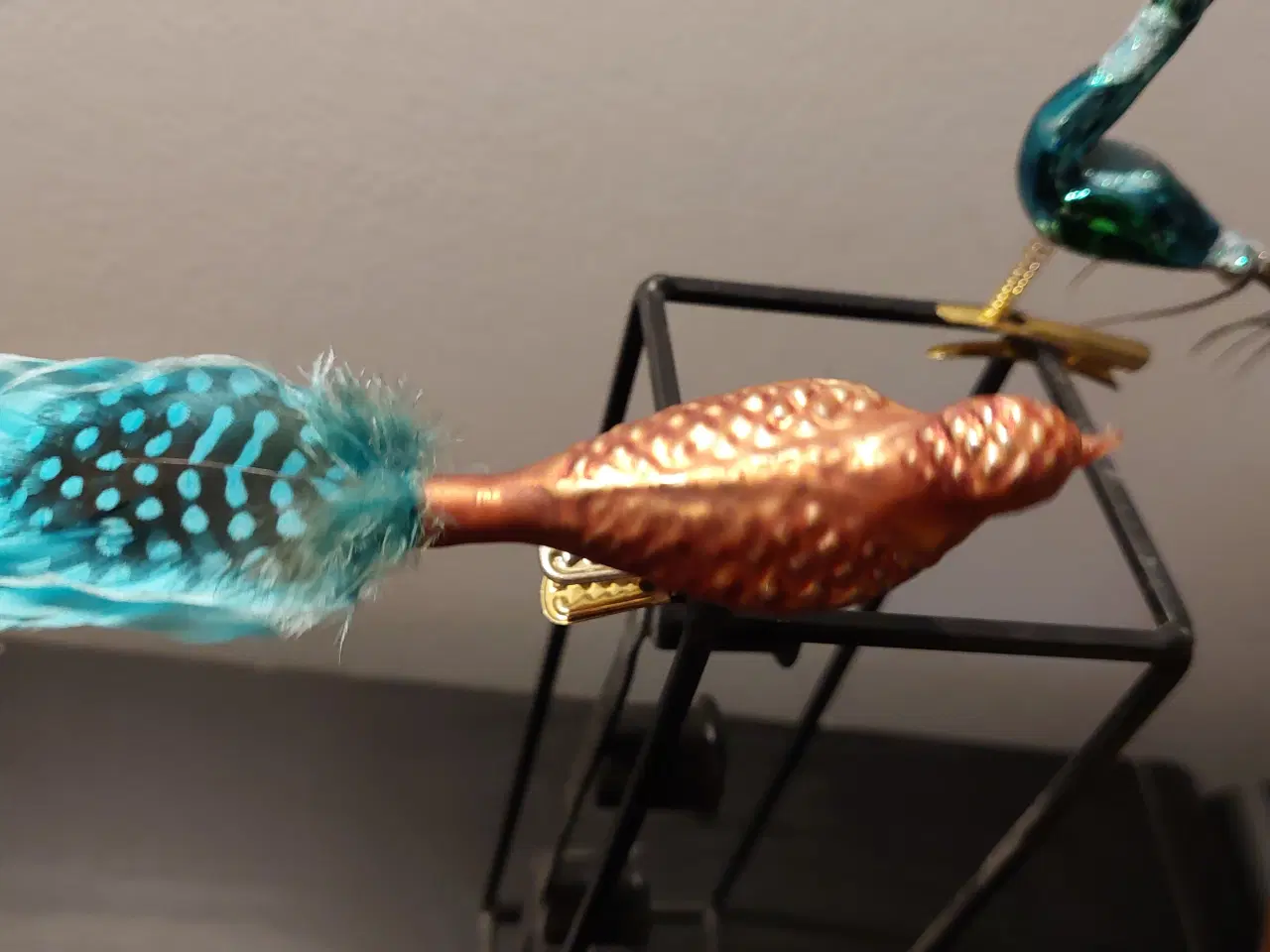 Billede 10 - Julepynt, Gamle Ældre fugle eller påfugl med fjer