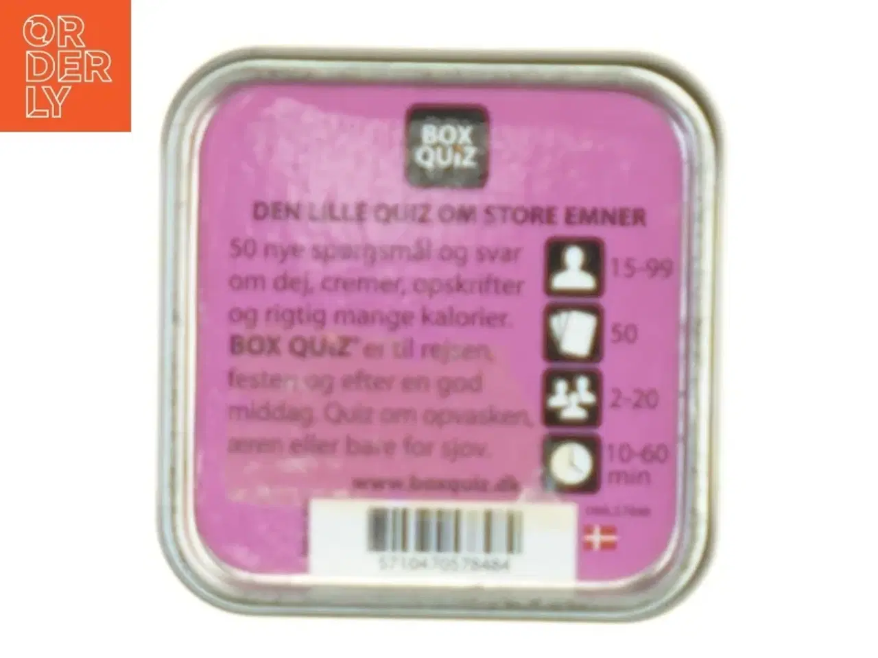 Billede 6 - Quizspil om desserter, lille metalæske (str. 6x6x3 cm)