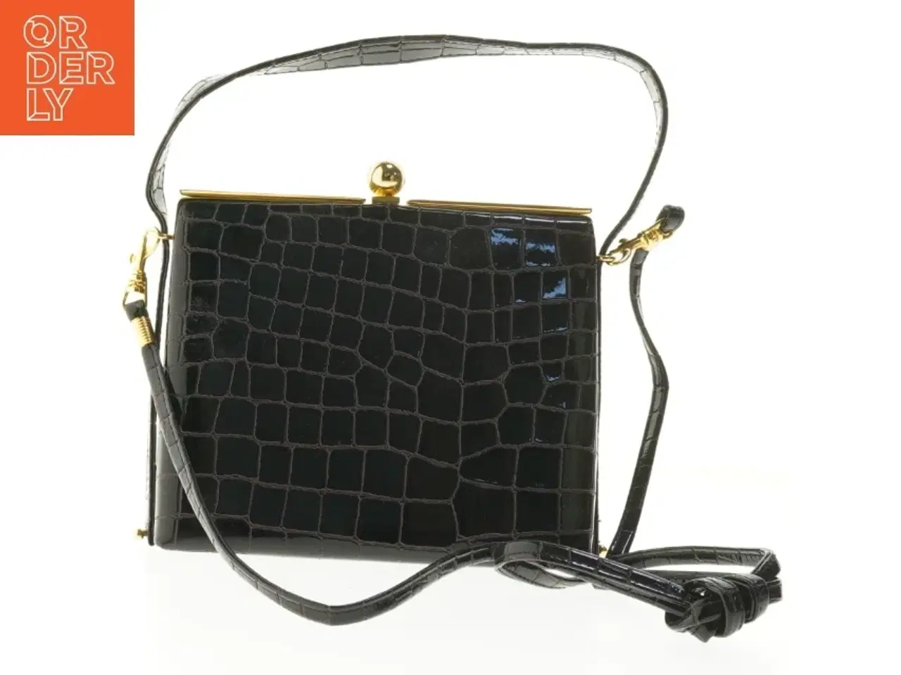 Billede 3 - Sort skindtaske fra Bulaggi (str. 20x16 cm)