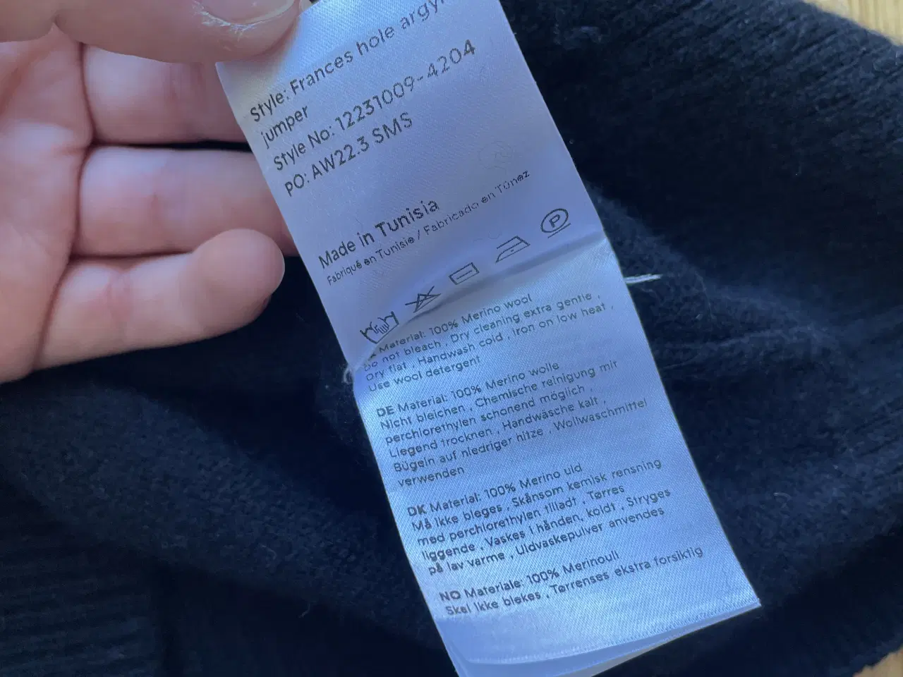 Billede 5 - Wood Wood argyle striktrøje 