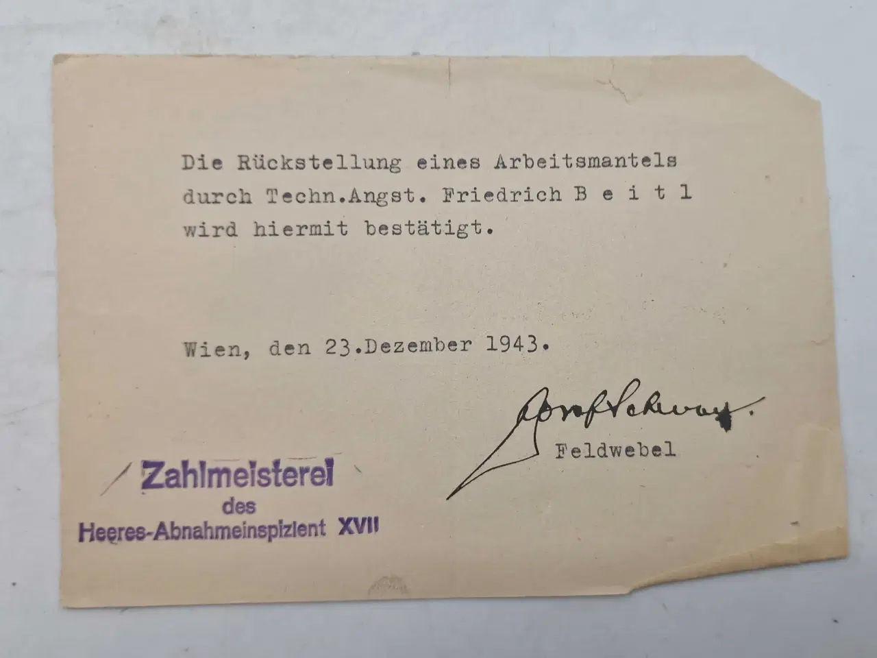 Billede 9 - WW2 - Lot, Arbeitsbuch + 5 dokumenter