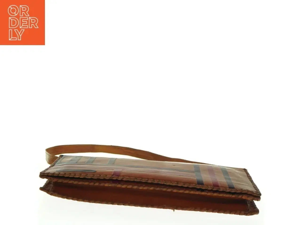 Billede 6 - Vintage Retro Læder Clutch Taske med Skulder strop (str. 30 x 14 cm)
