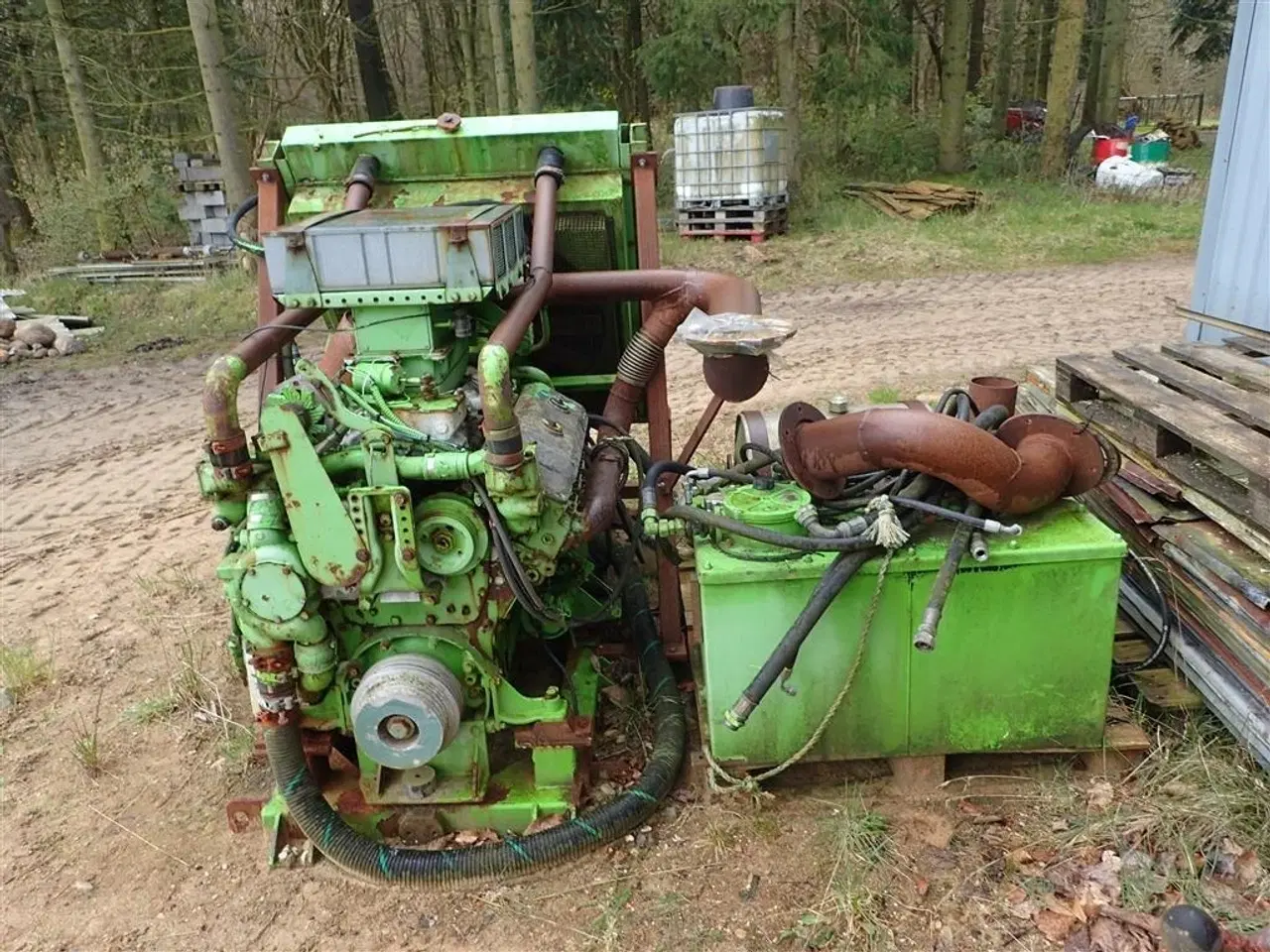 Billede 3 - - - - Detroit  6 cylinder dieselmotor med hydralik pumpe