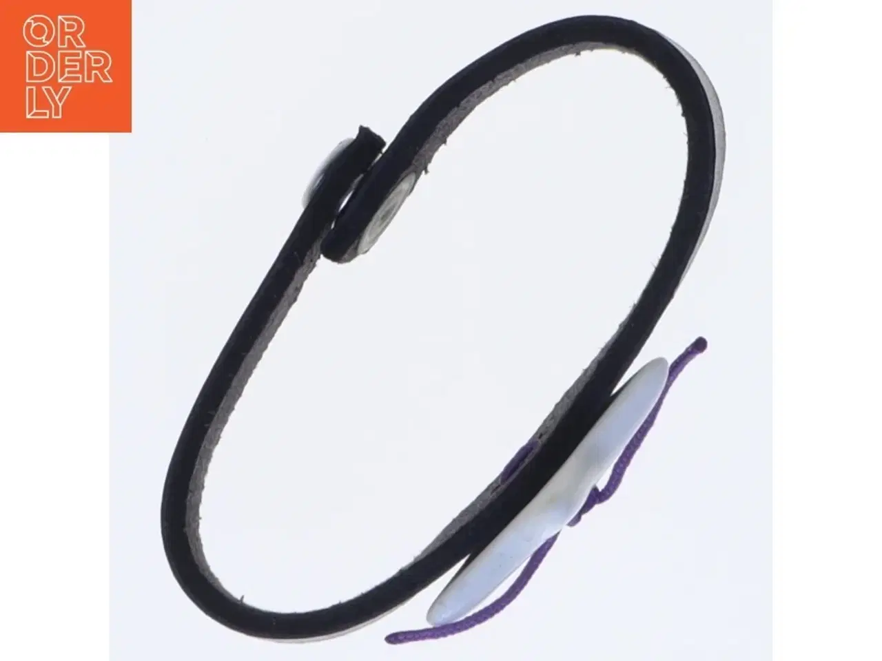 Billede 3 - Louise Kragh læderarmbån med porcelænsstjerne fra Louise Kragh (str. Ø 5 cm)