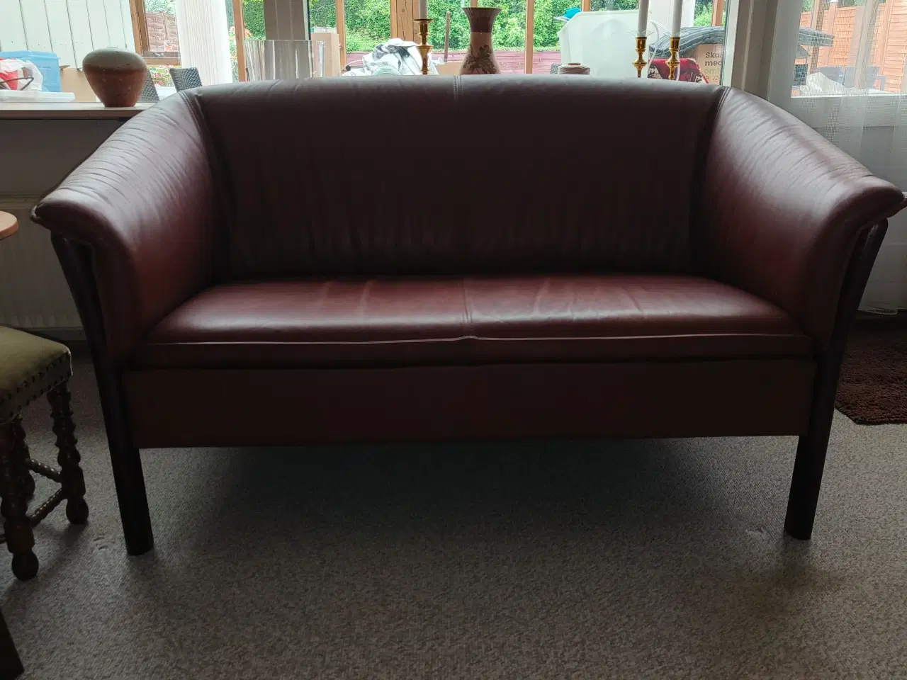 Billede 2 - Lædersofa med lænestole