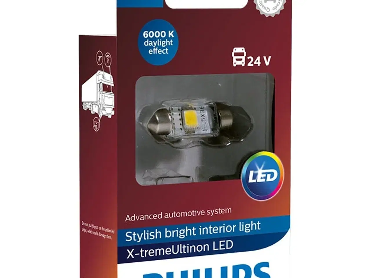 Billede 1 - Philips X-tremeUltinon 6000K Pinol 38mm 24V - 1 stk.