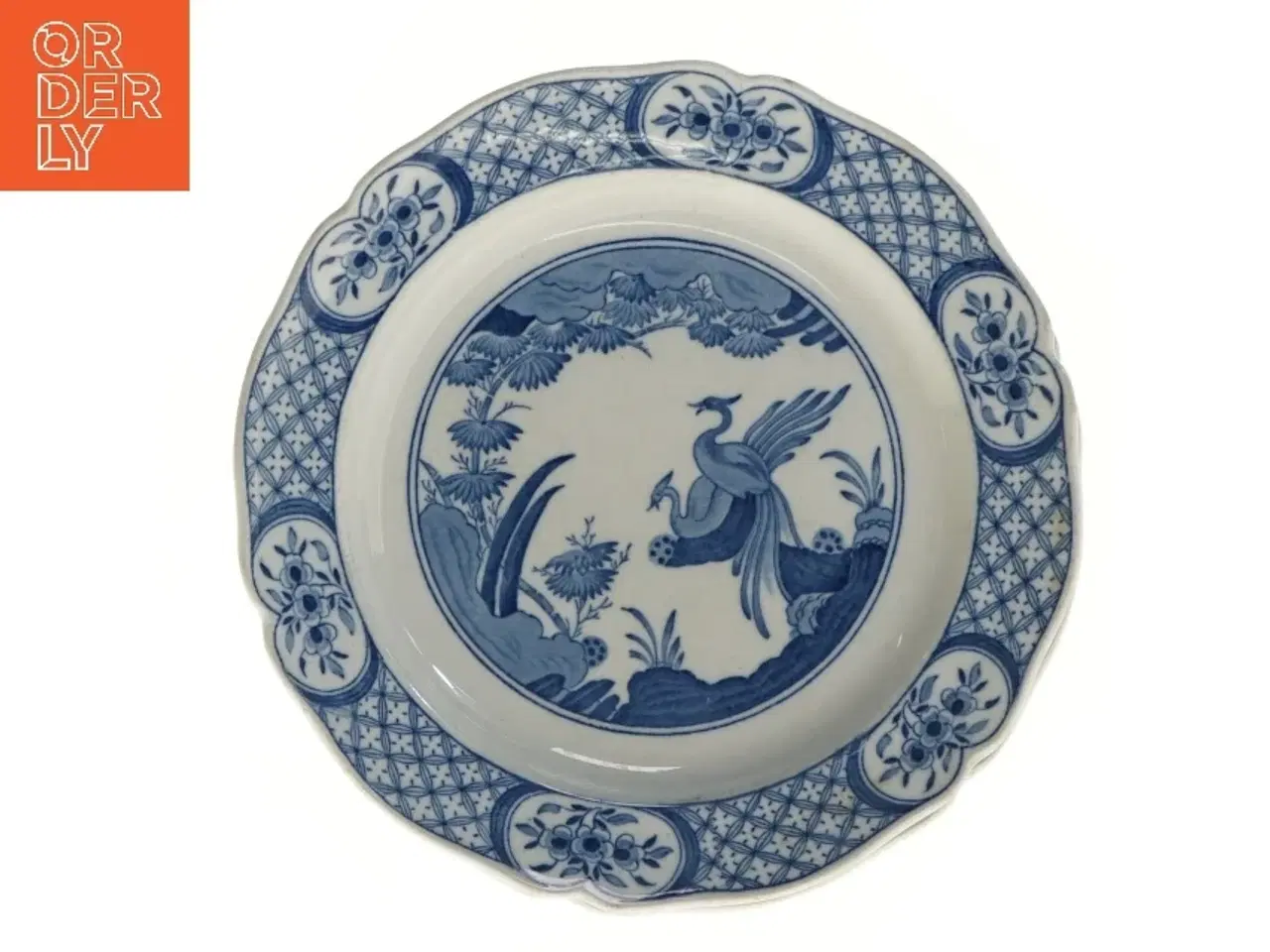 Billede 1 - Blå og hvide tallerkener med mønster, Ø 23 cm, 2 stk (str. 2 stk Ø 23 cm)