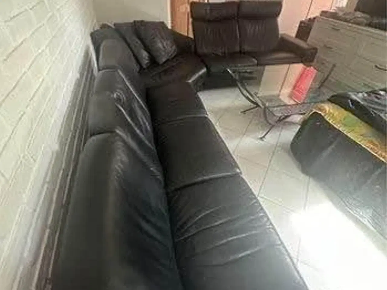 Billede 4 - Stressless hjørnesofa i sort læder