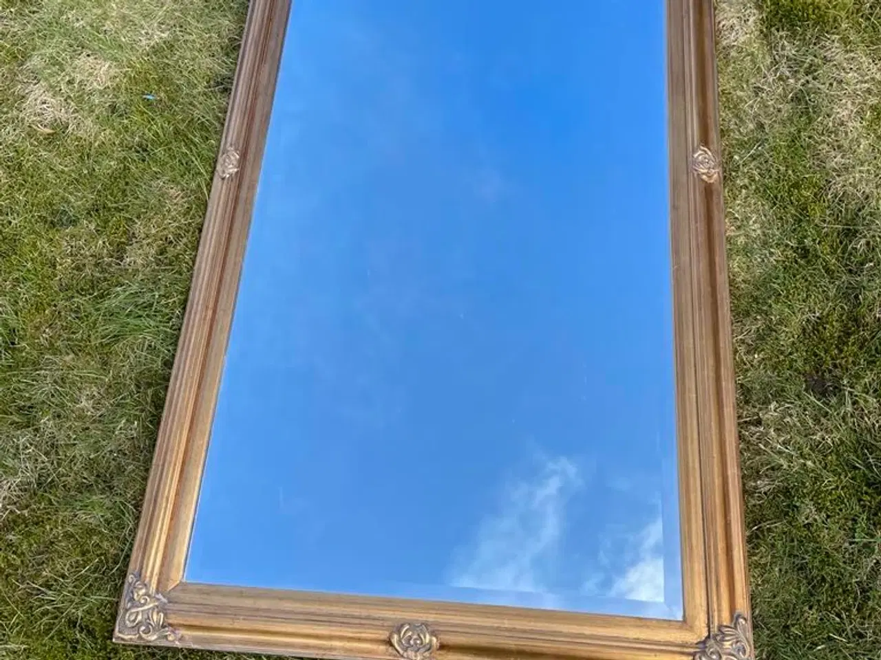 Billede 2 - Herskabeligt Facetslebet Spejl – Guldramme med Ant