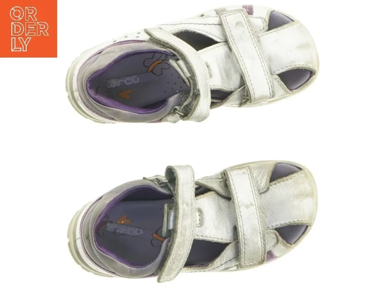 Billede 5 - Sølvfarvede børnesandaler fra Ecco (str. 25)