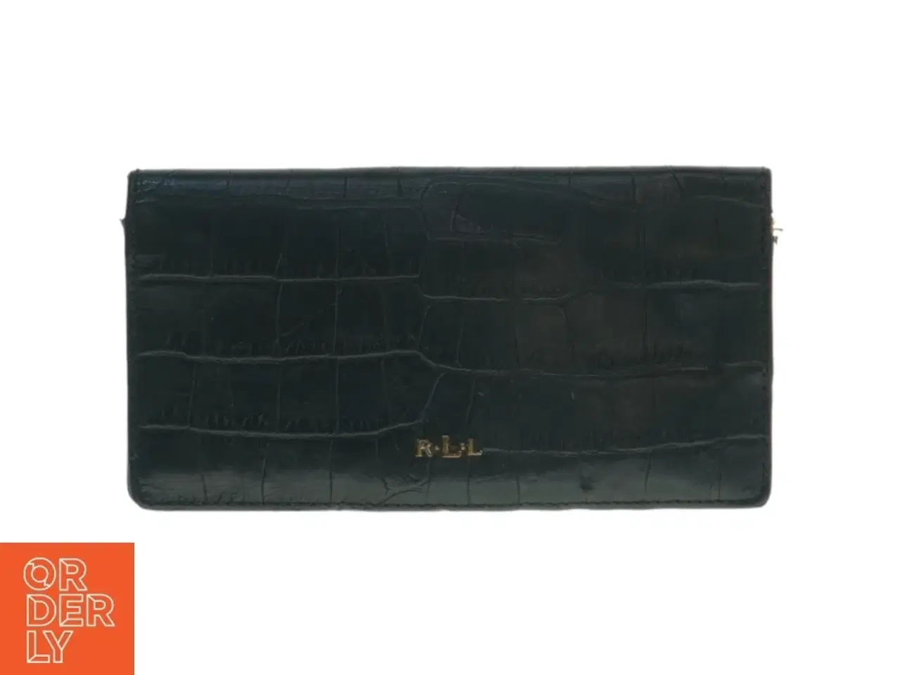 Billede 1 - Sort krokodillemønstret pung fra Lauren Ralph Lauren (str. 17,5 x. 9,5 cm)