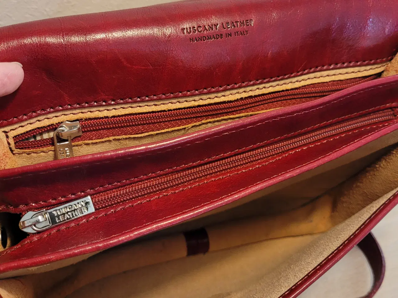 Billede 4 - Læder skulder taske fra Italien