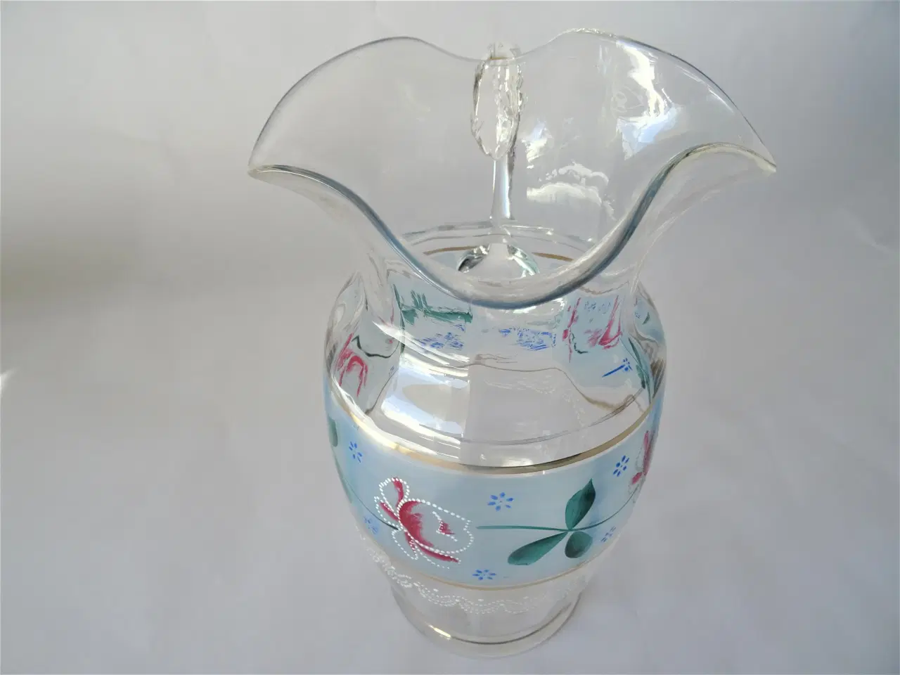 Billede 3 - Antik glaskande med drikkeglas