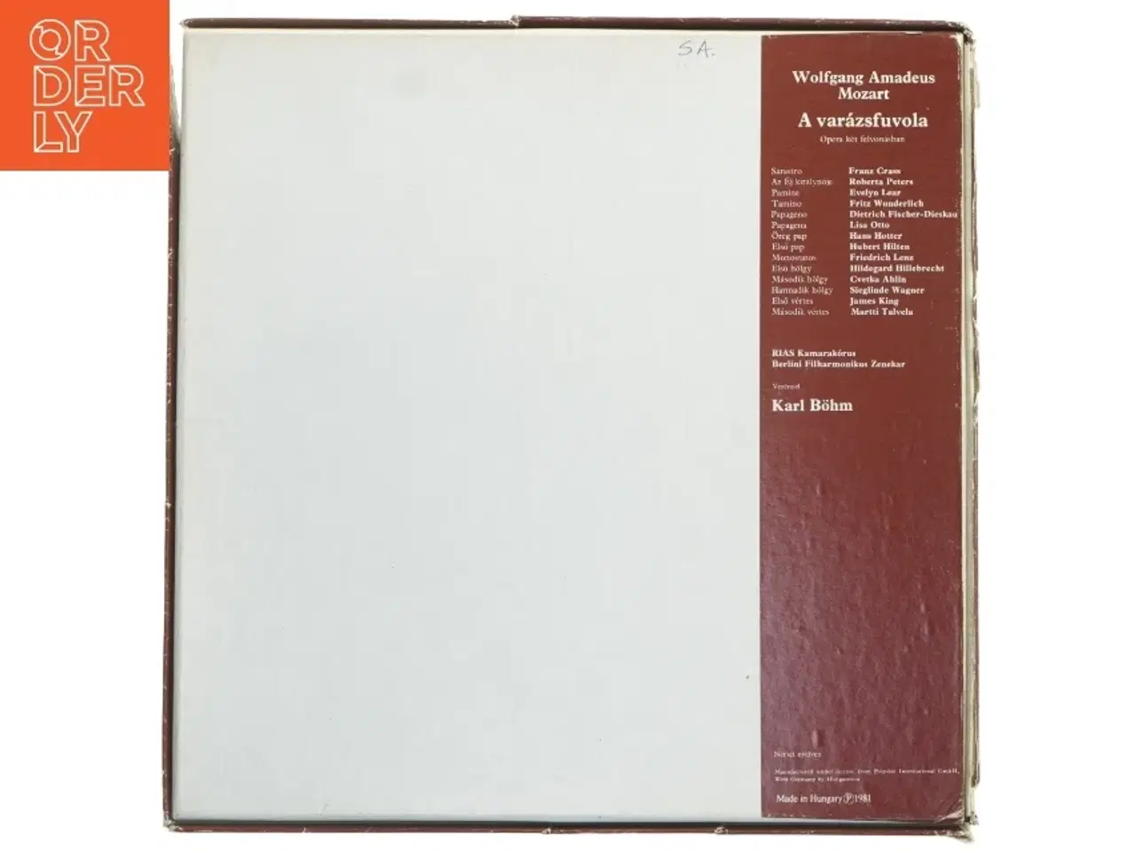 Billede 3 - Mozart A Var&#225;zsfuvola LP fra Hungaroton