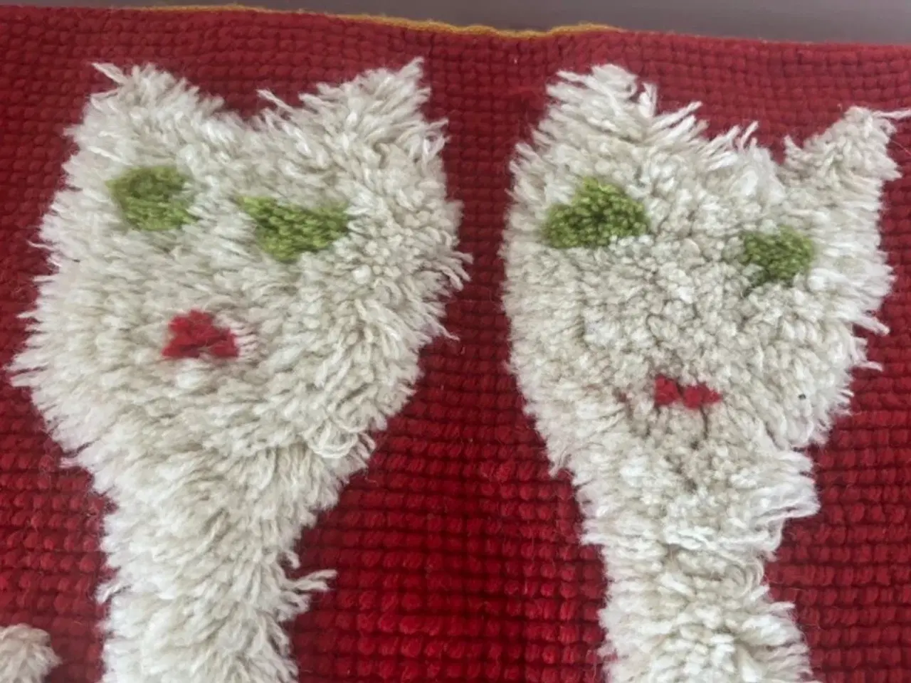 Billede 2 - Rya tæppe/pude betræk, med 2 katte