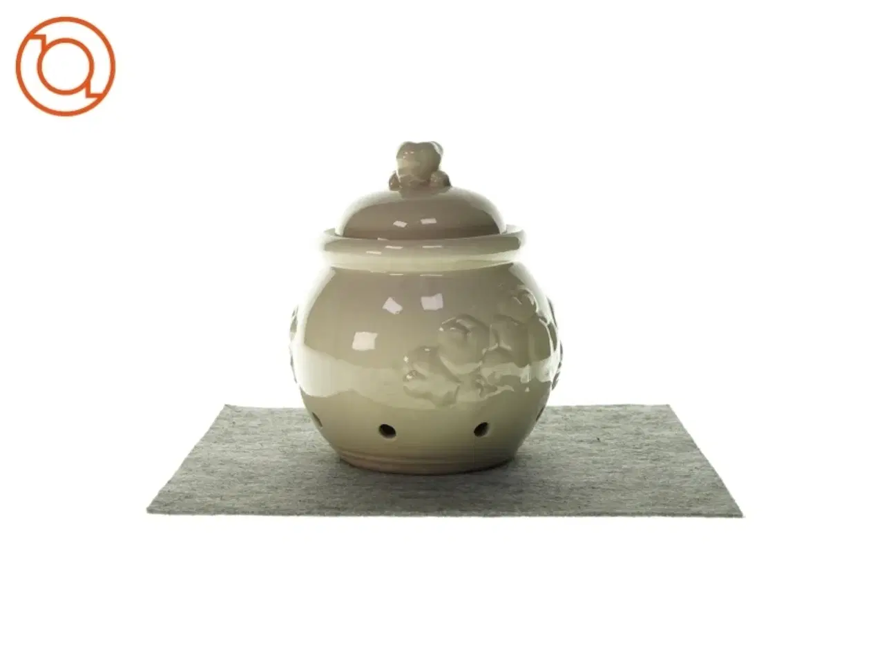 Billede 1 - Krukke med låg (str. HØ 28x 15 cm)