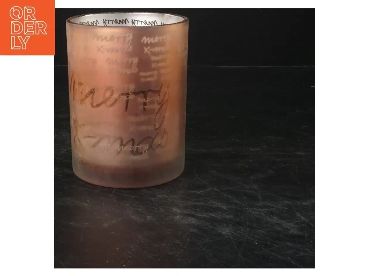 Billede 1 - Brun juledekoration med lys (str. 12,5x9 cm)