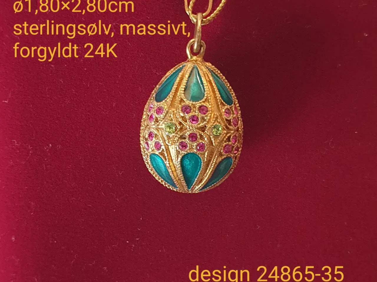 Billede 10 - Vedhæng i sterlingsølv 925 i Fabergé stil