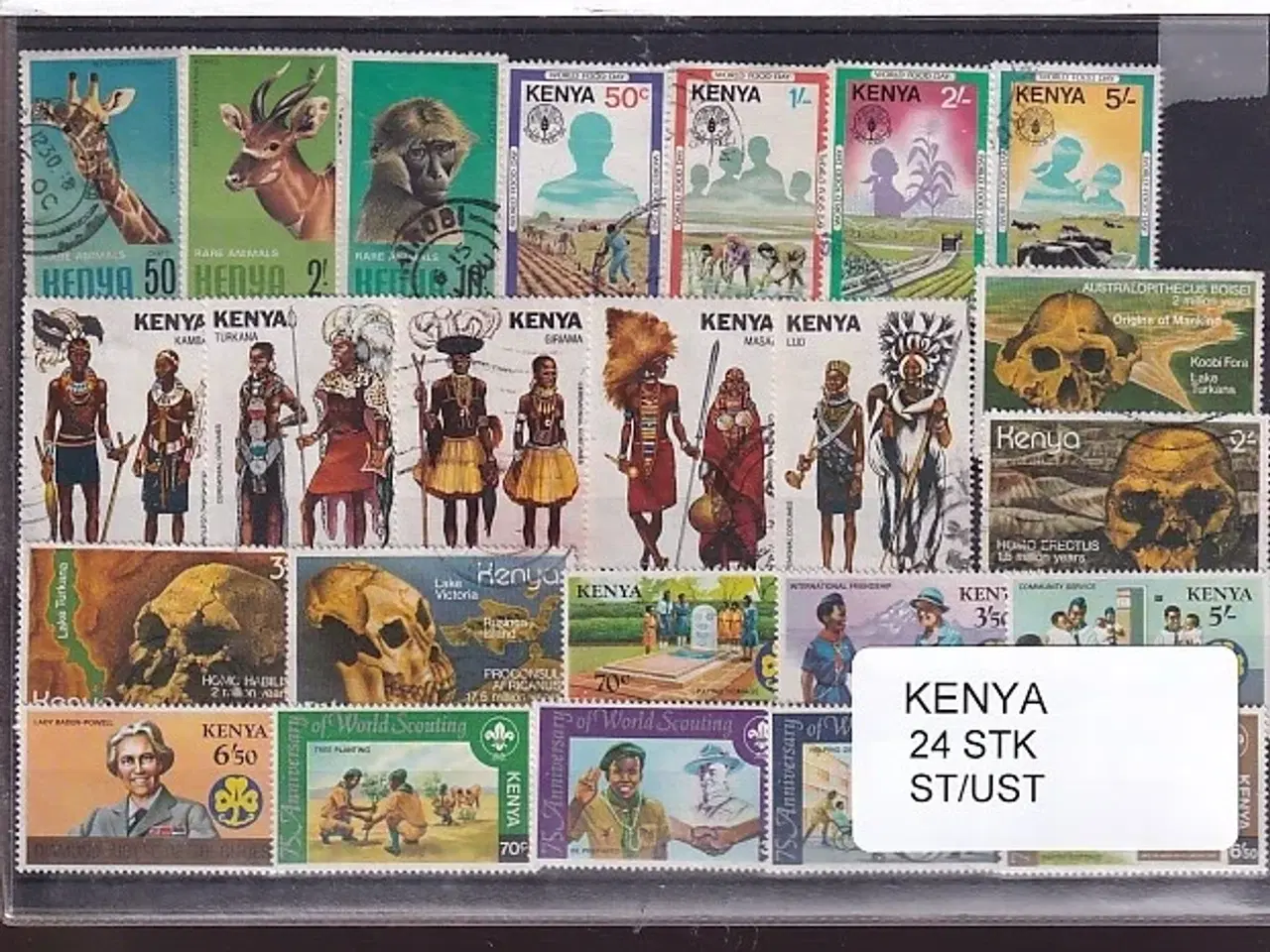 Billede 1 - Kenya Samling - 24 Stk. Stemplet / Ustemplet
