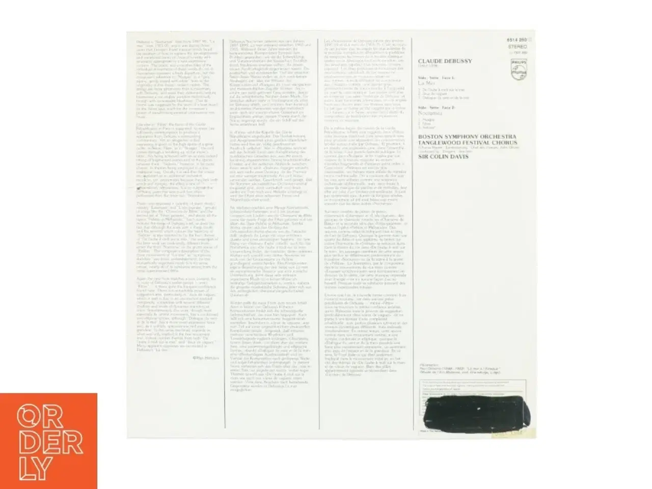 Billede 3 - Debussy; La mer, Trois nocturnes fra Philips (str. 30 cm)