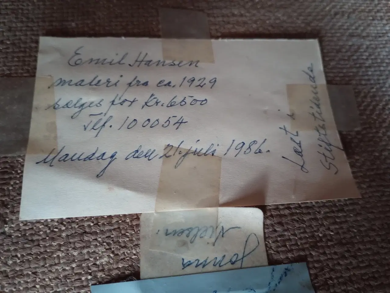 Billede 5 - EMIEL HANSEN MALERI 1878 - 1952 Vin med frugt.