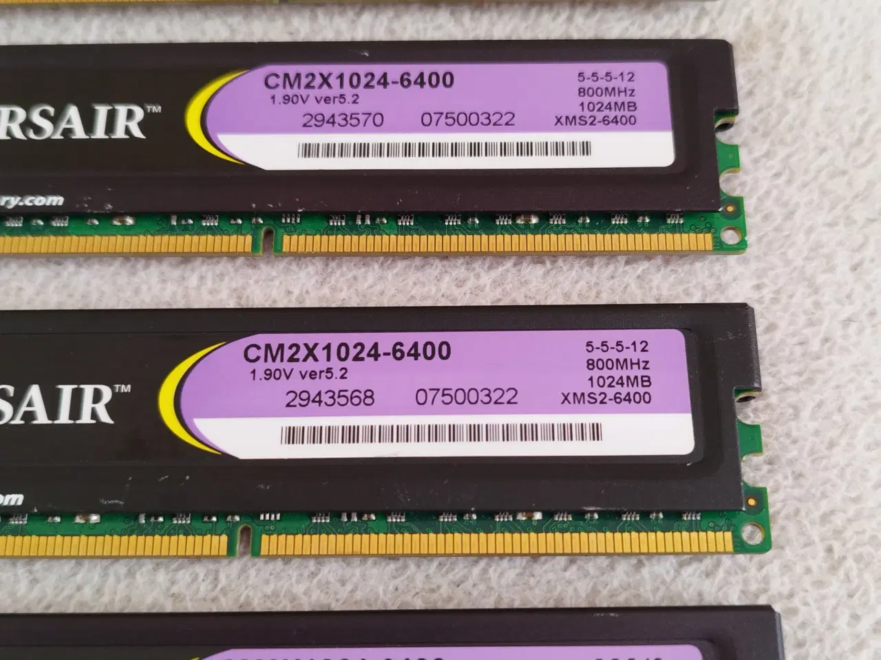 Billede 3 - 4 x 1 GB Corsair xms2 DDR2 Ram-blokke