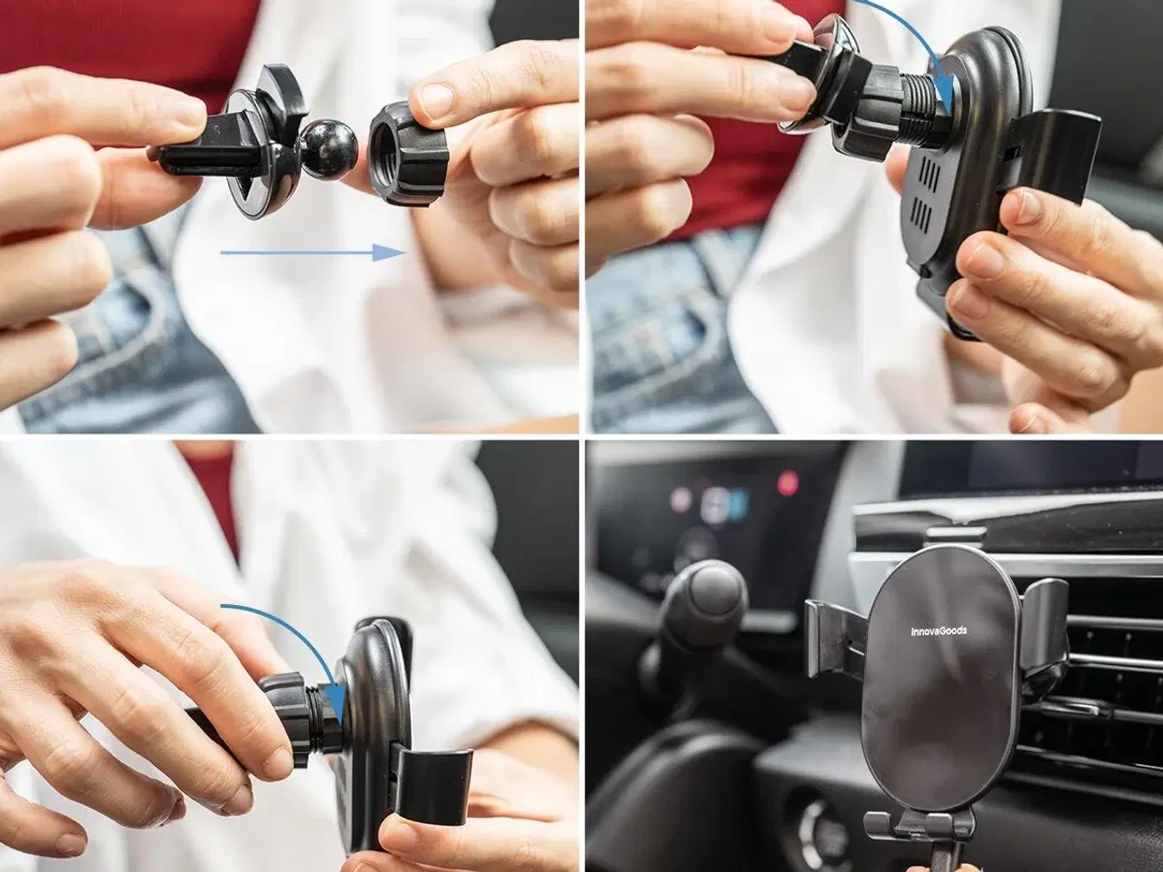 Billede 5 - Trådløs biloplader med holder 15 W - Chakar