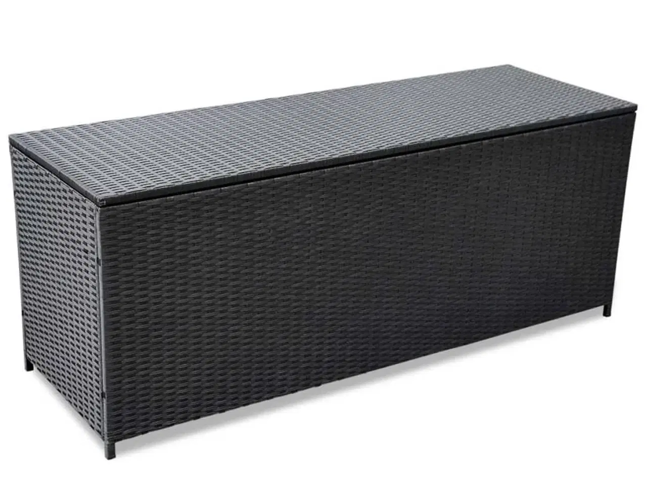 Billede 1 - Udendørs opbevaringskasse 150x50x60 cm polyrattan sort