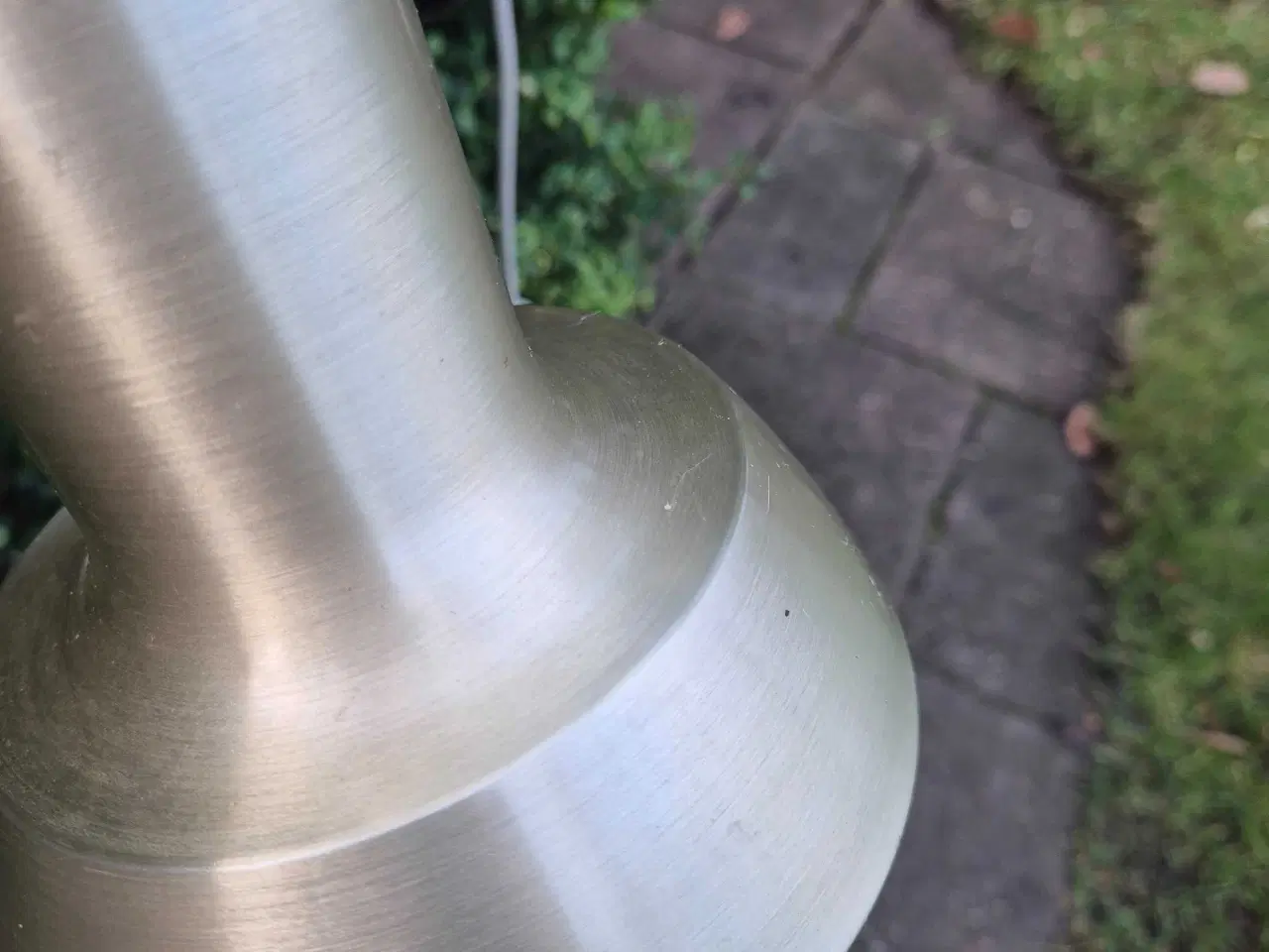 Billede 5 - Gulvlampe med smukt skærm i messing