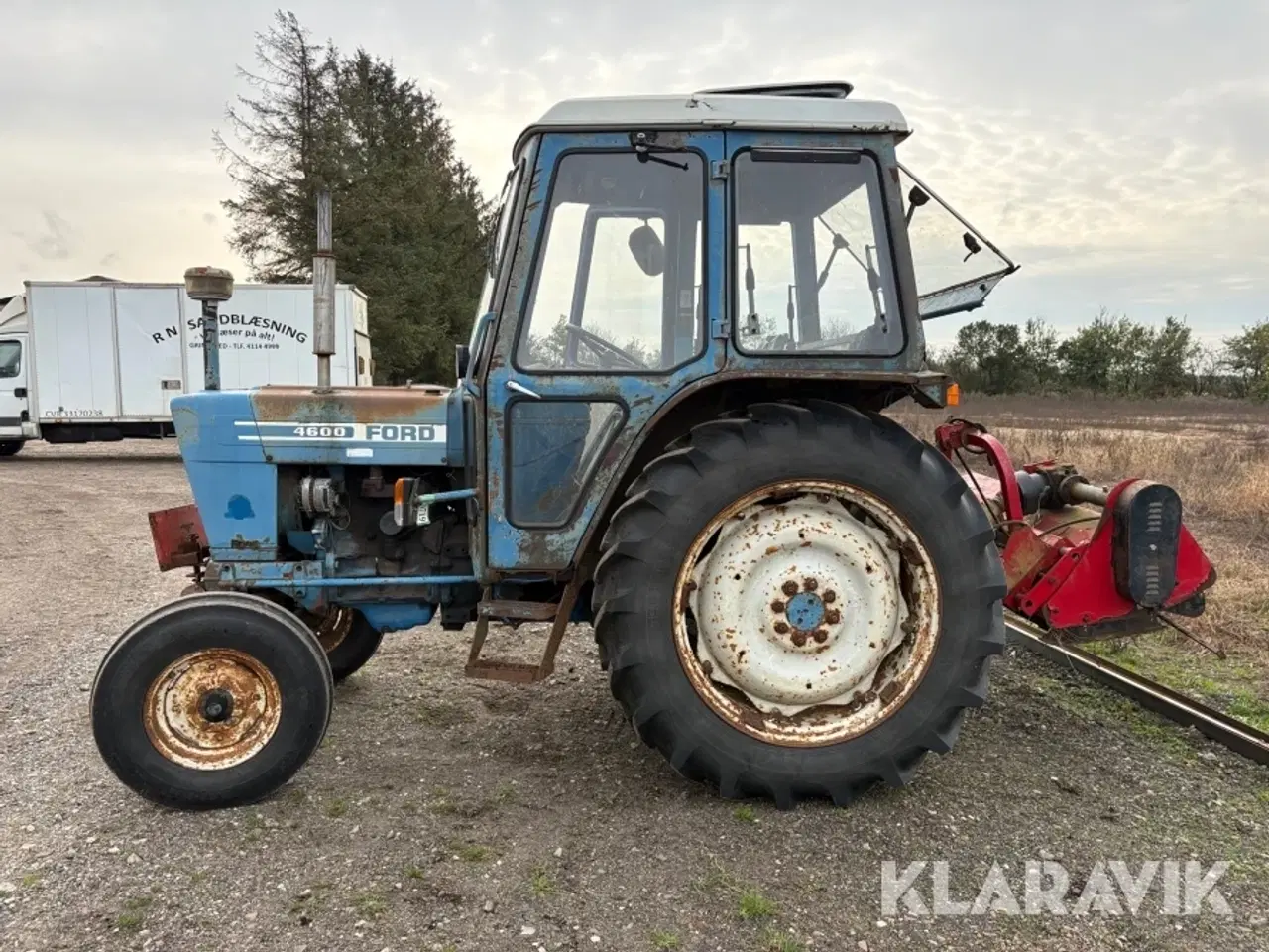 Billede 2 - Traktor Ford 4600 , med slagleklipper