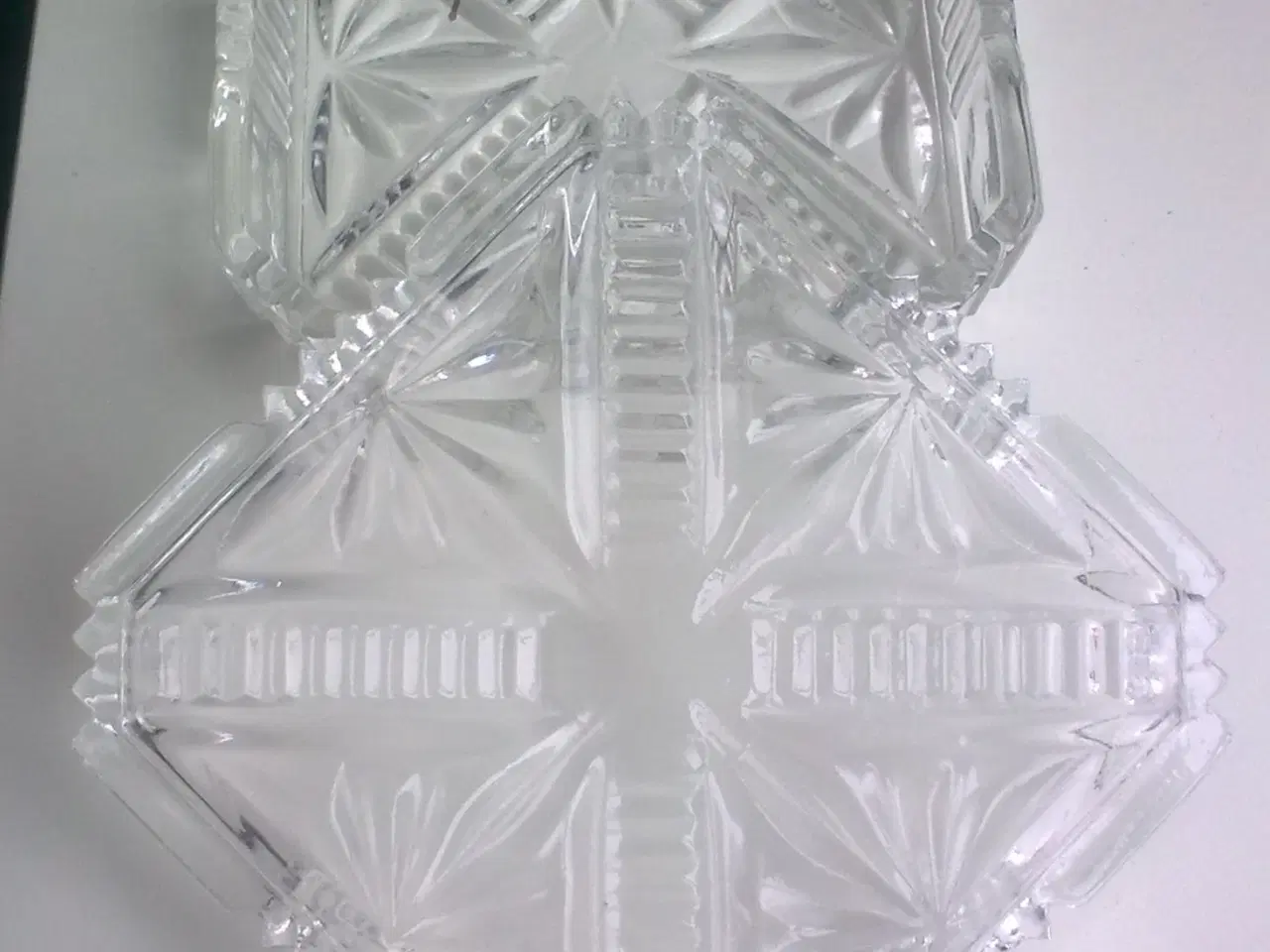 Billede 7 - Kronelys glas facet stage & 2 vintage skåle