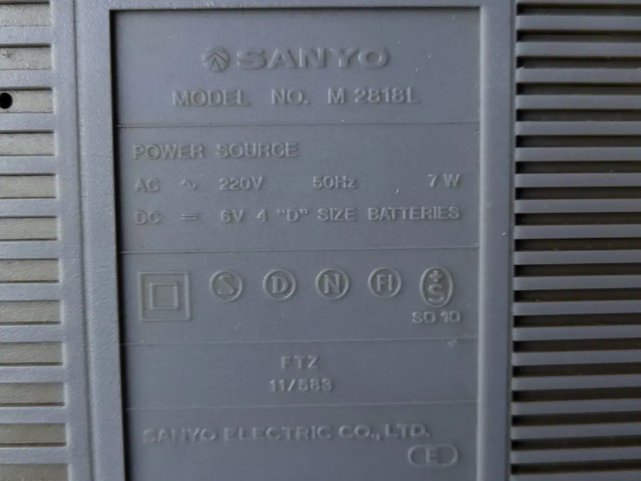 Billede 6 - ⭐️· Sanyo Båndoptager/Radio - Model M 2818L 