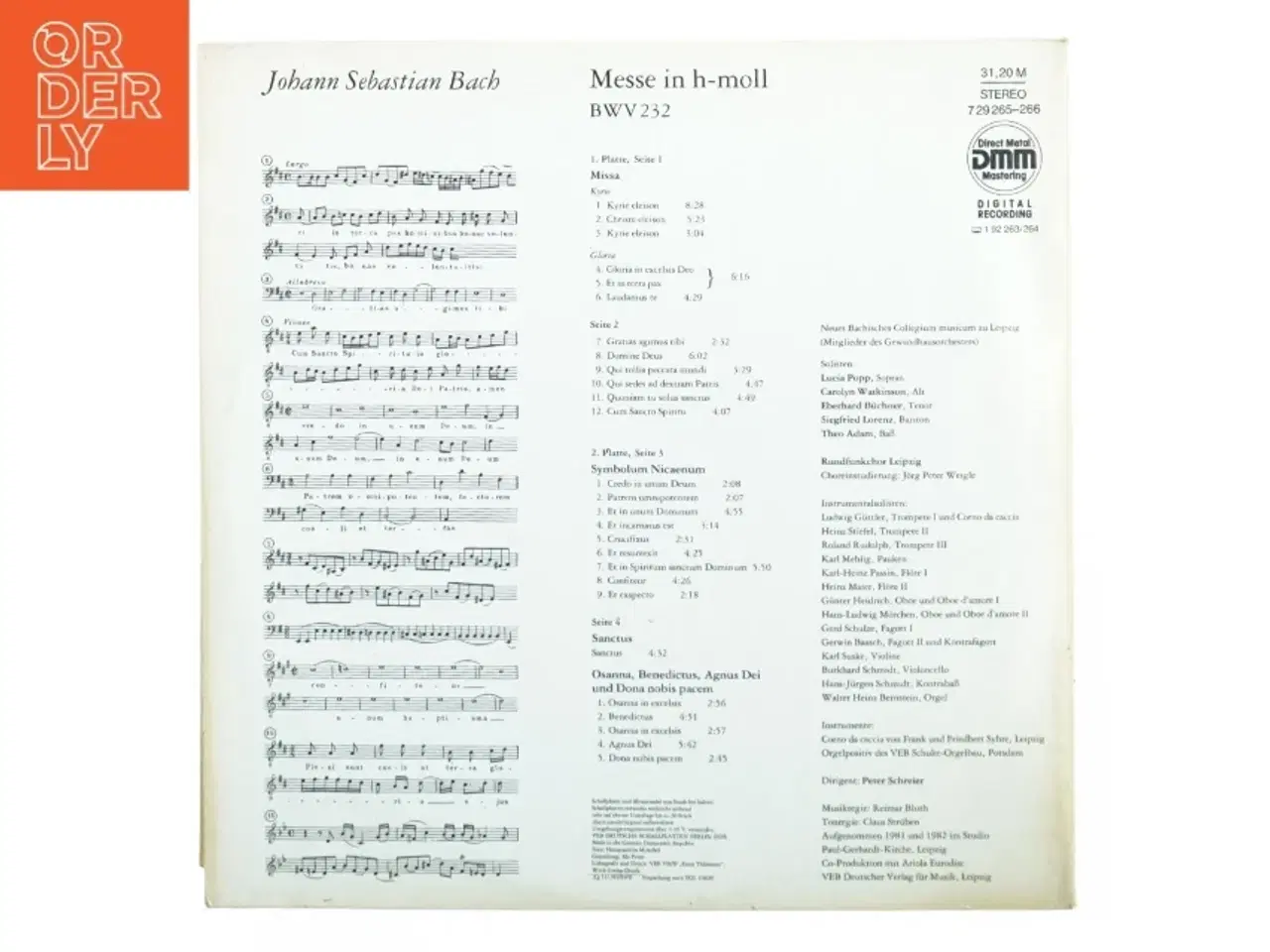 Billede 3 - Bach Messe in h-moll LP fra ETERNA